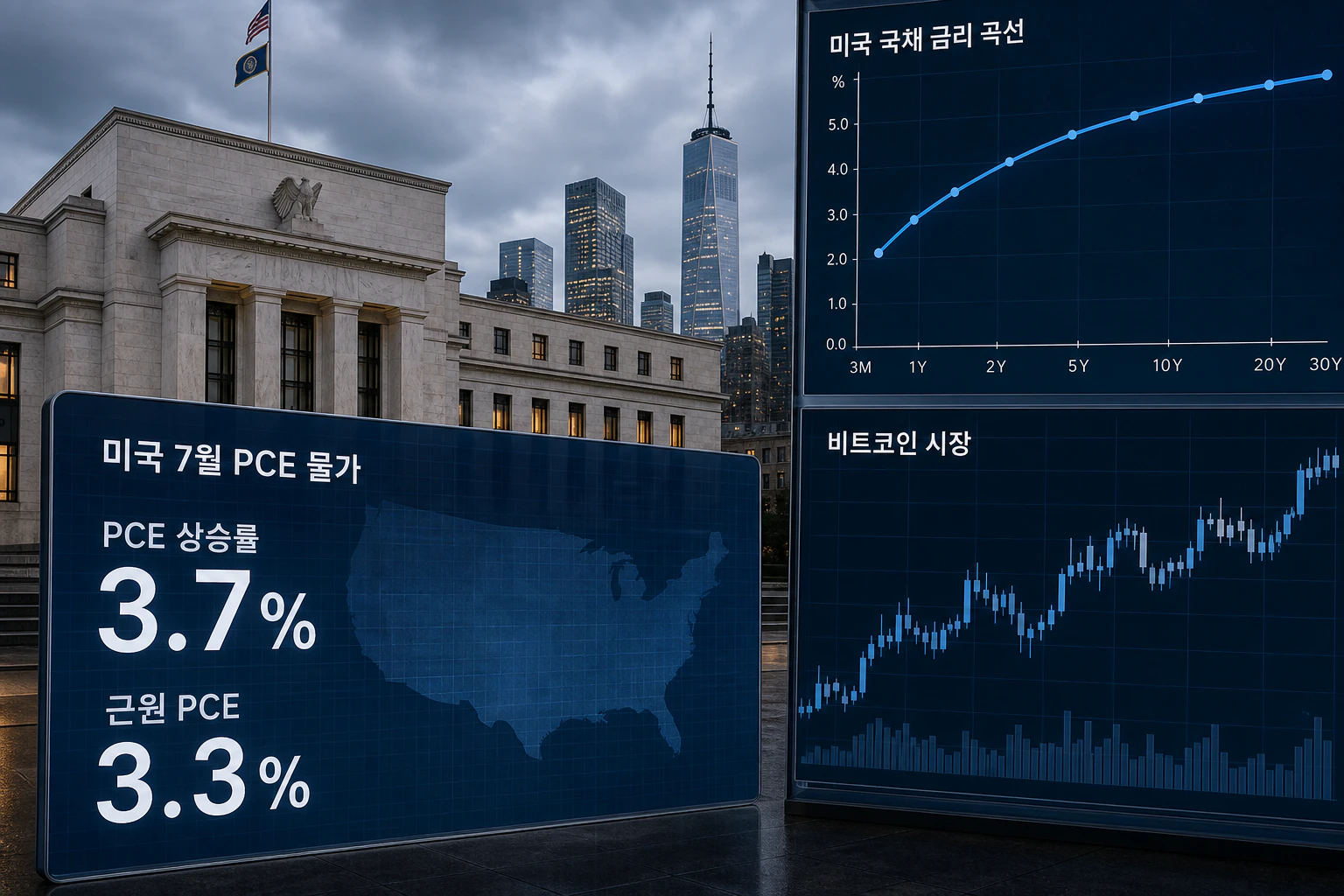 미국 7월 PCE 물가와 비트코인 금리 영향