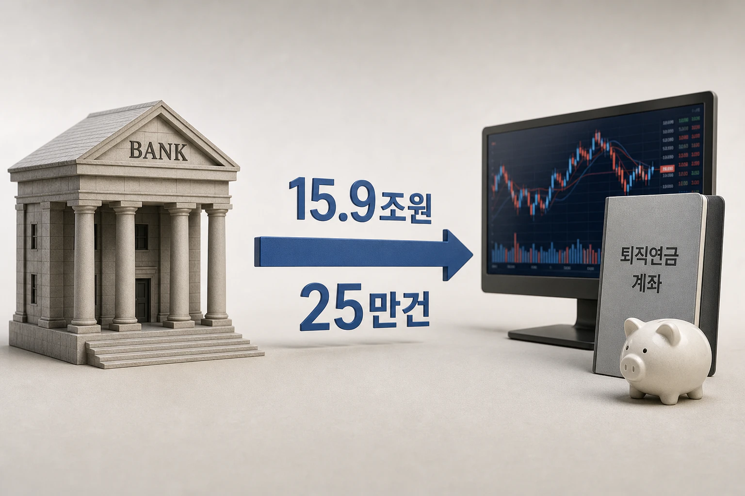 은행에서 증권사로 이동하는 퇴직연금 자금 흐름