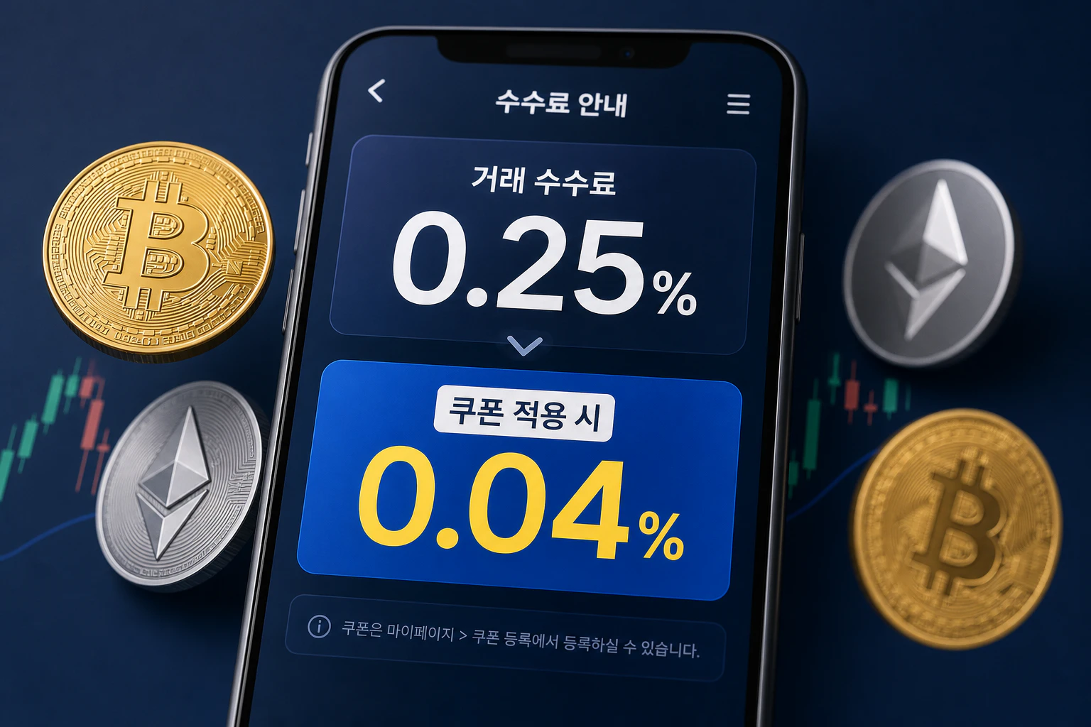 빗썸 수수료 완전정리, 원화마켓 0.25%→0.04% 쿠폰과 2026년 5월 출금 정률제 함정