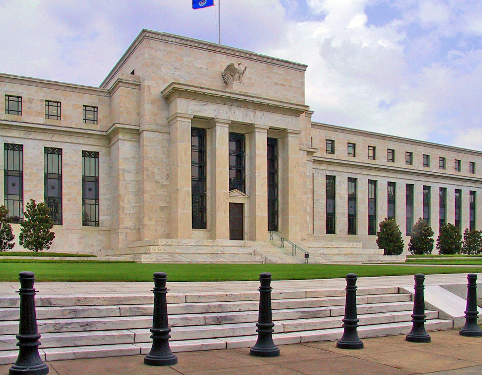 미국 워싱턴 D.C.의 연방준비제도 Fed 본부 건물 전경