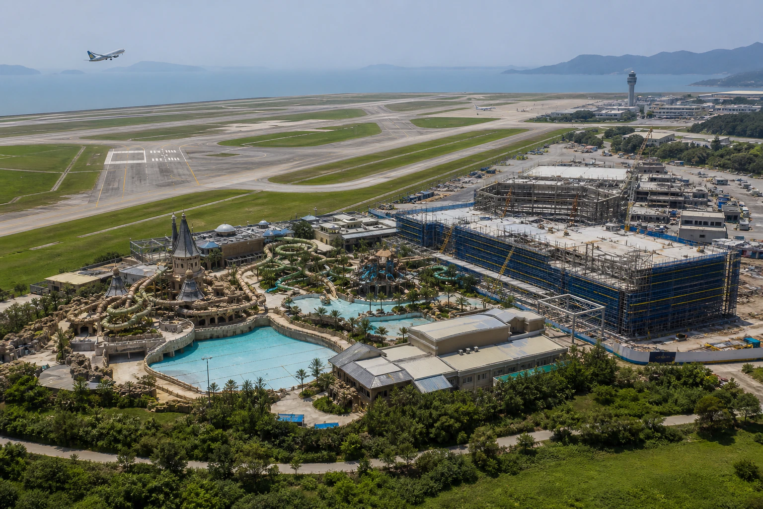 공항 인근에 조성 중인 대형 레저 파크와 관광객 동선