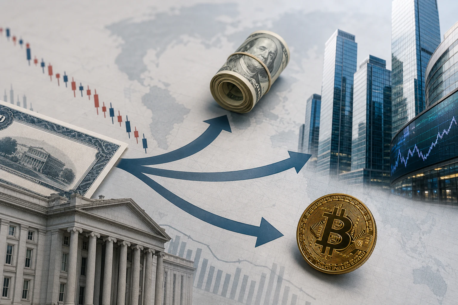 국채금리 하락이 달러와 성장주, 비트코인으로 전달되는 흐름