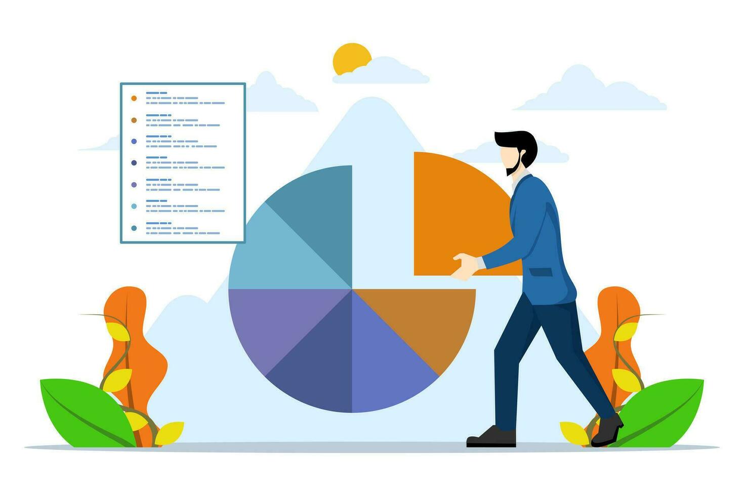 investment asset allocation and rebalancing concepts. businessman investor or financial pl