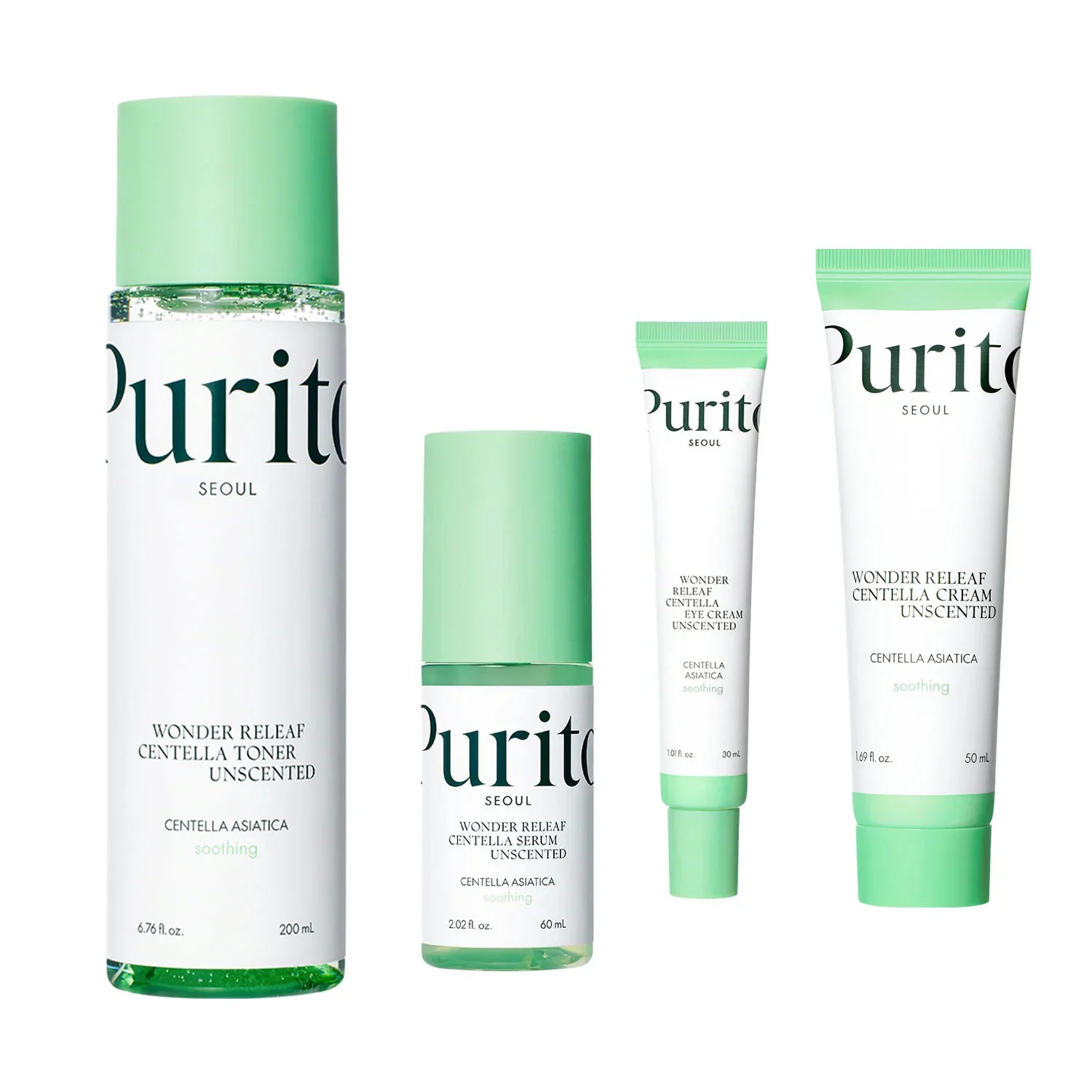 Purito Seoul Wonder Releaf Centella SKin Care Set - K Beauty
