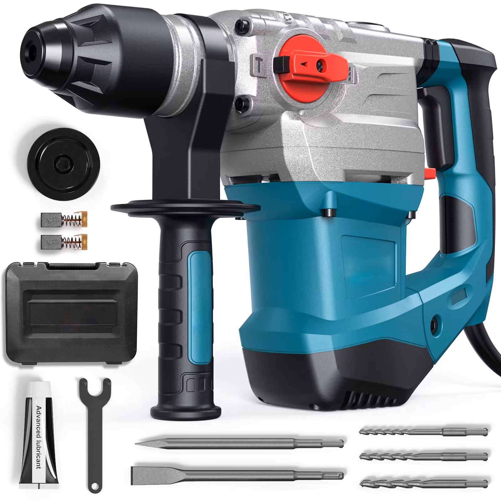 Portable 1500W Concrete Demolition Breaker Drilling Machine Electric Rotary  Hammer Drill 
