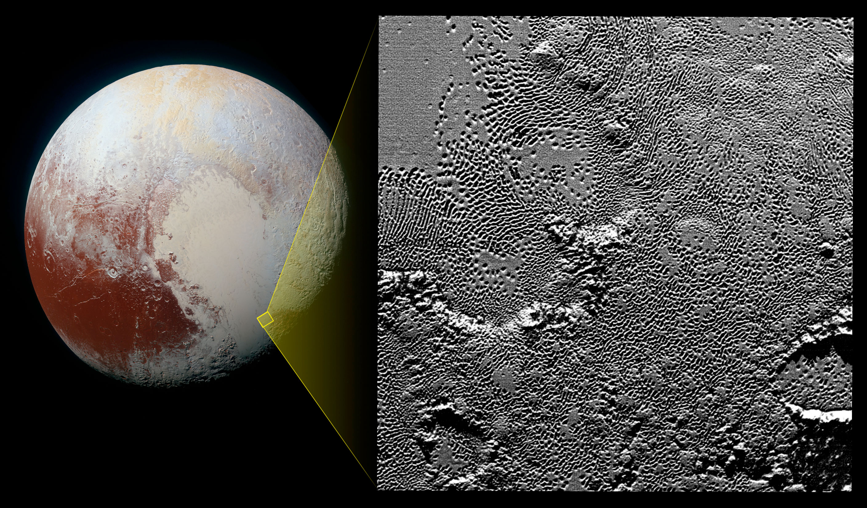 New Horizons Zooms in on Pluto's Heart-Shaped Region
