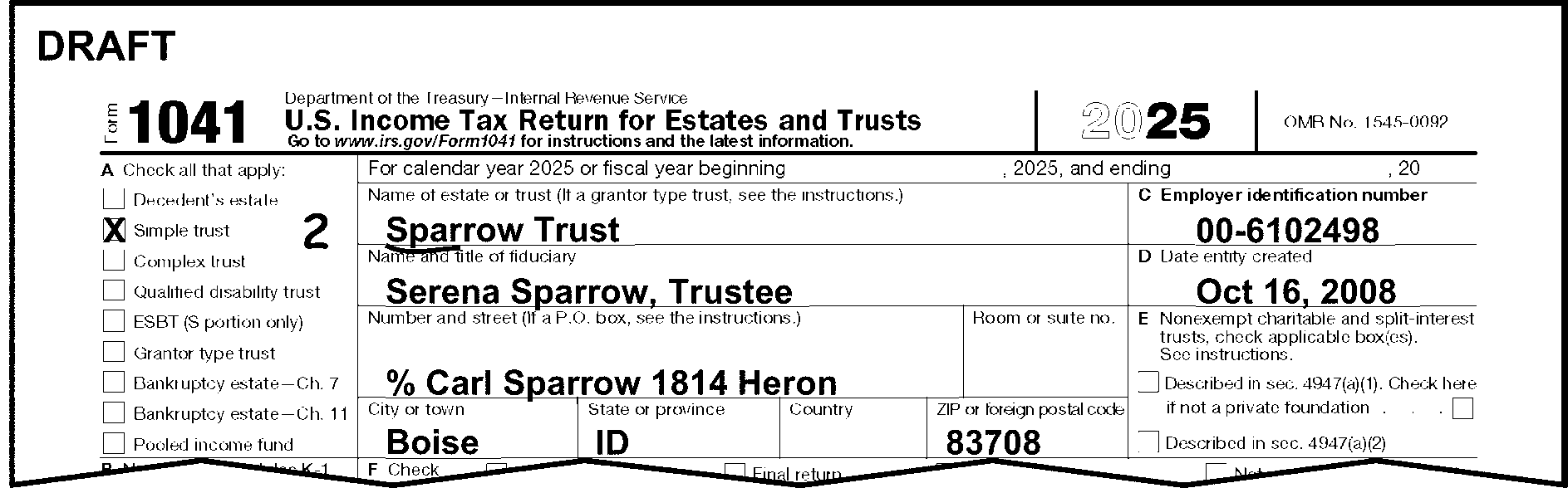 MFS Charter Income Trust, 주당 0.0434달러 배당 선언