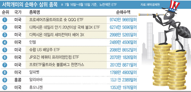 서학개미, SOXL 등 반도체 ETF에 2억 달러 순매수