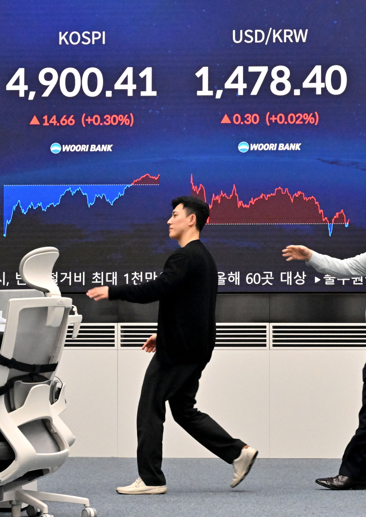 원·달러 환율 장중 1,560원 돌파, 17년 만의 고점