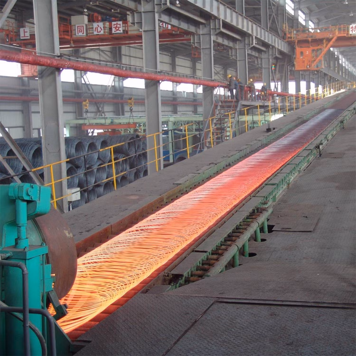 Hot Rolled Steel Wire Coil Production Line with Laying Block ...