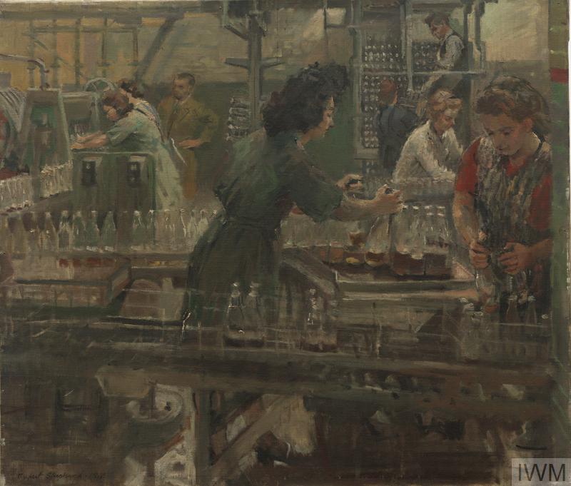 A Penicillin Factory : Girls filling bottles, 1945