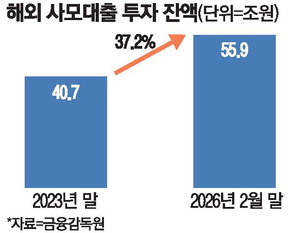 금융권·연기금 해외 사모대출 잔액 56조원, 보험 보유 20.6조원