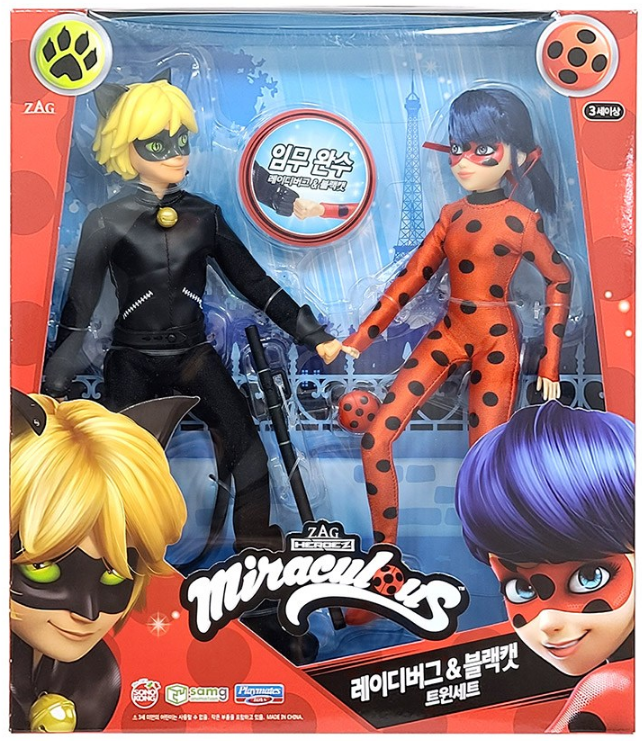Miraculous Ladybug & Black Cat Doll Twin Set Toy Marinette Sonokong