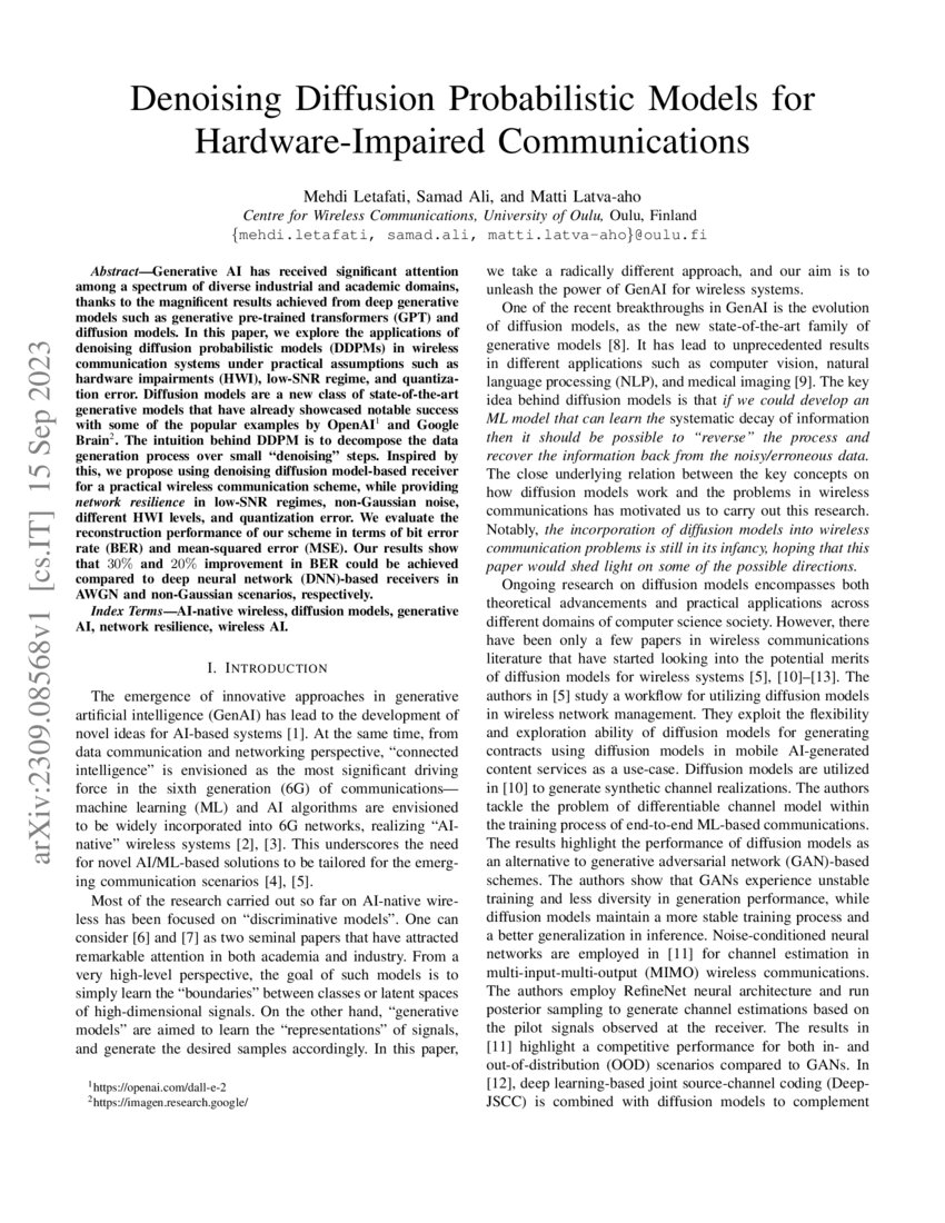 Denoising Diffusion Probabilistic Models for Hardware-Impaired ...