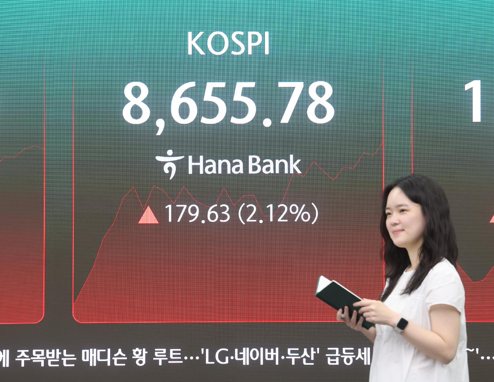 코스피 시총 7,000조원 돌파, 삼성전자 시총 2,000조원 넘겨