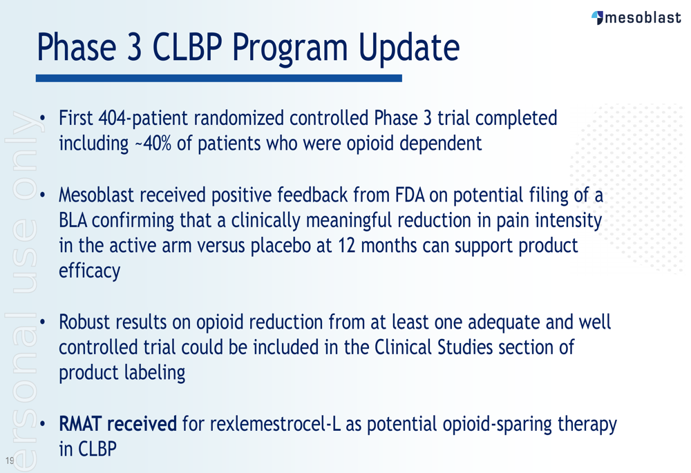 Mesoblast H1 FY26 slides: first approved MSC product hits $49M By ...