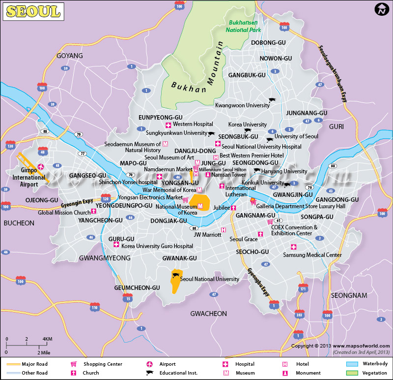 Printable Map Of Seoul