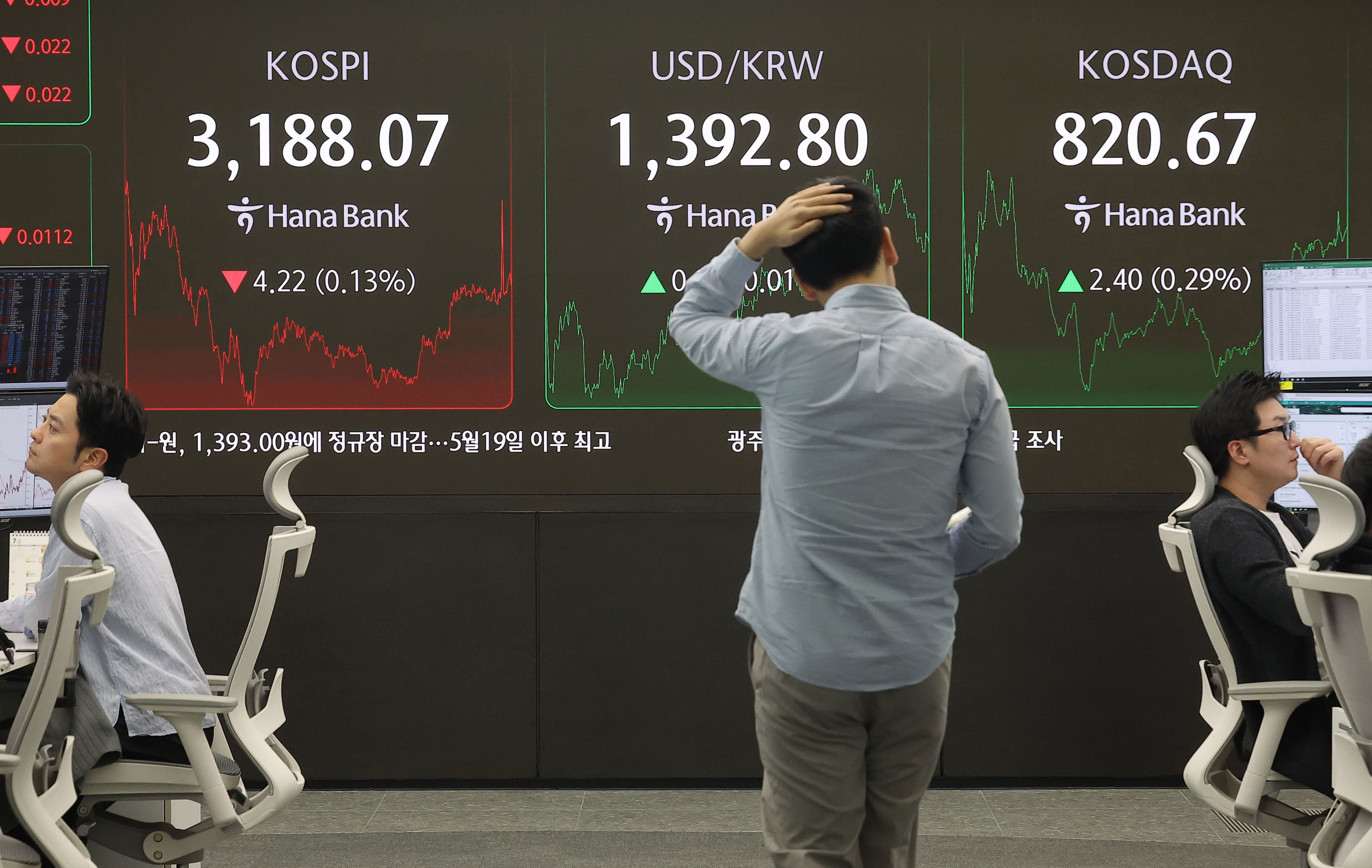코스피 3.84% 하락…삼성전자 잠정실적 주목