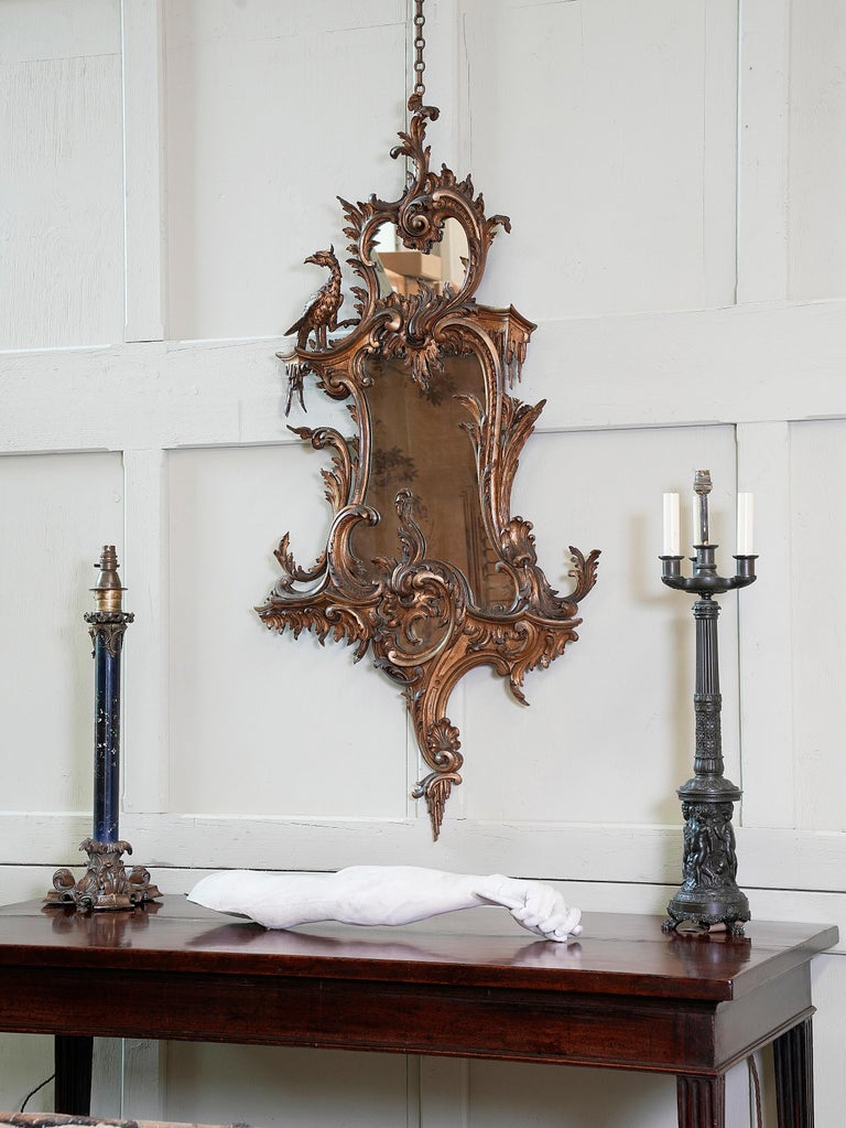 19th Century Gilt Wood Mirror in the Manner of Thomas Johnson For Sale ...