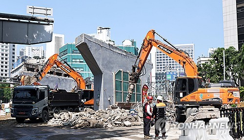 서소문 고가 붕괴 닷새 만에 코레일 모든 열차 정상 운행