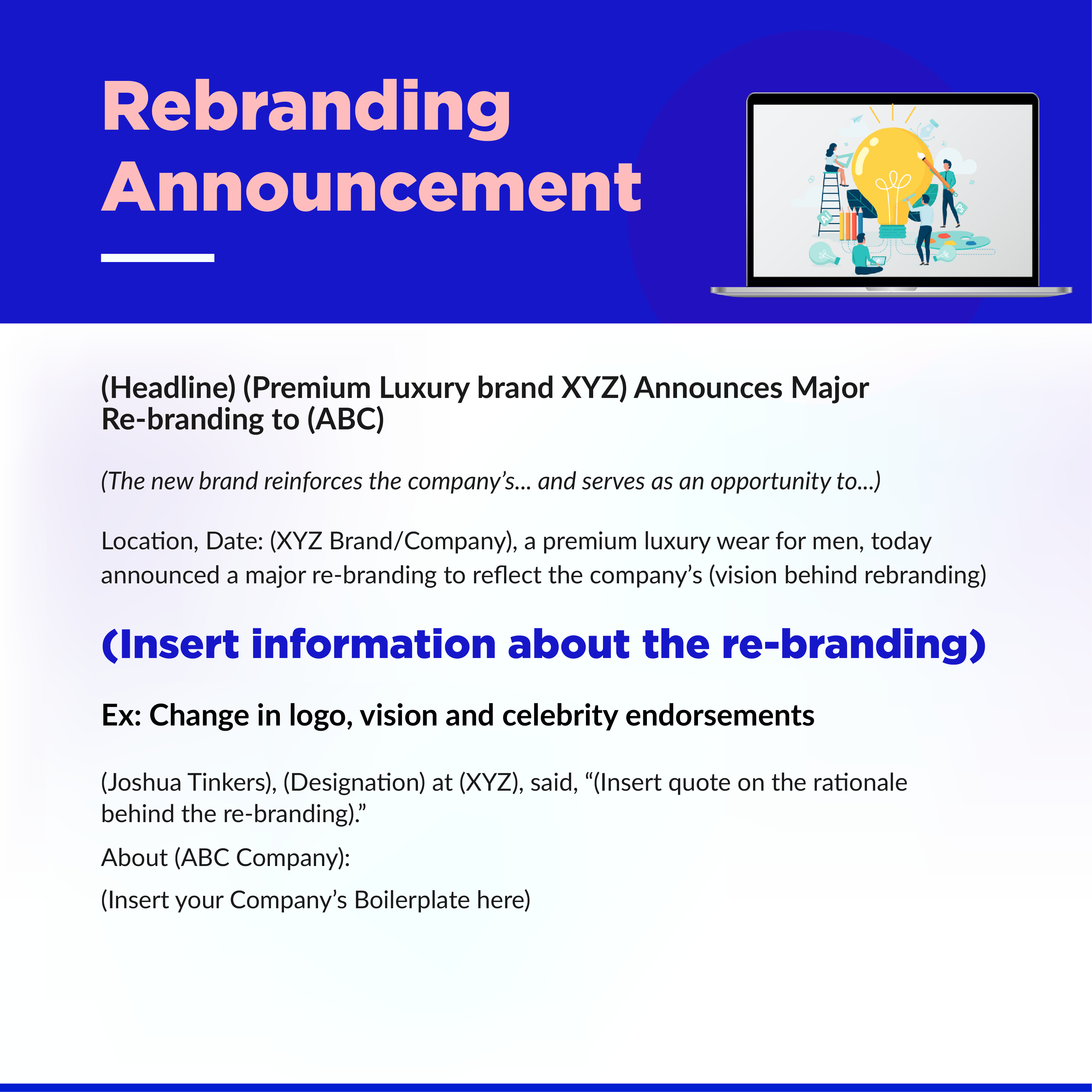 Rebranding Press Release Template - 57+ Koleksi Gambar