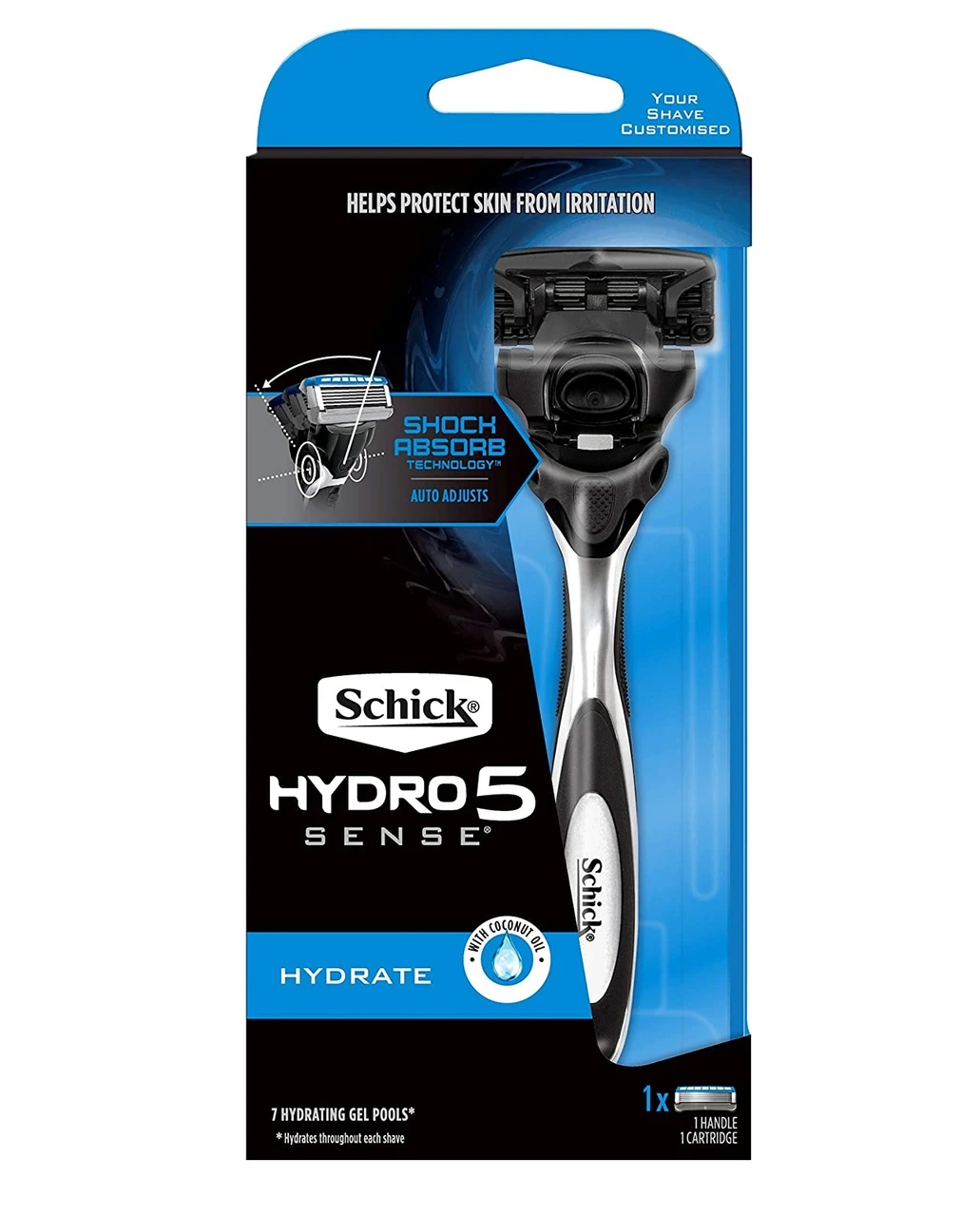 Schick Hydro 5 Sense Hydrate, Razor with 1 Refill Cartridge