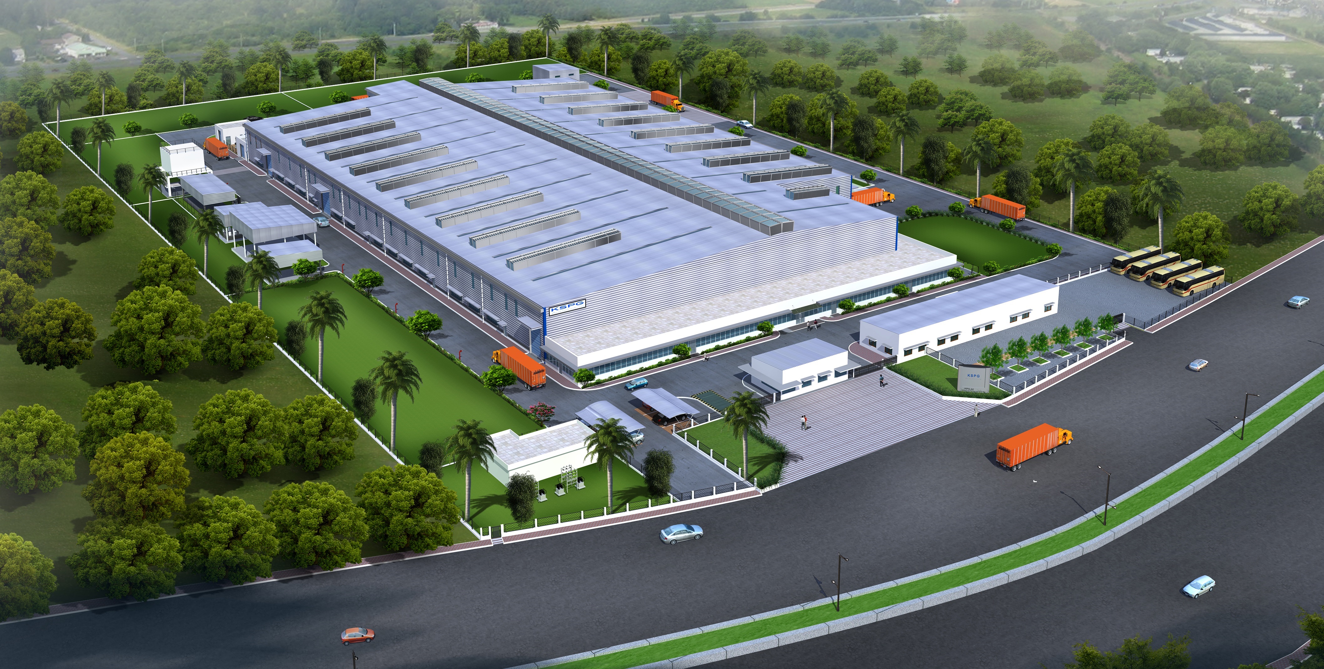 New factory building under construction in Supa, India, Rheinmetall ...