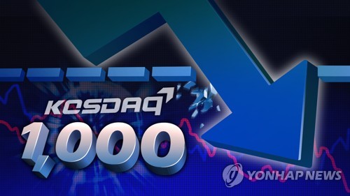 코스닥 4.77% 급락에 1,000선 붕괴, 외인 3조 매도