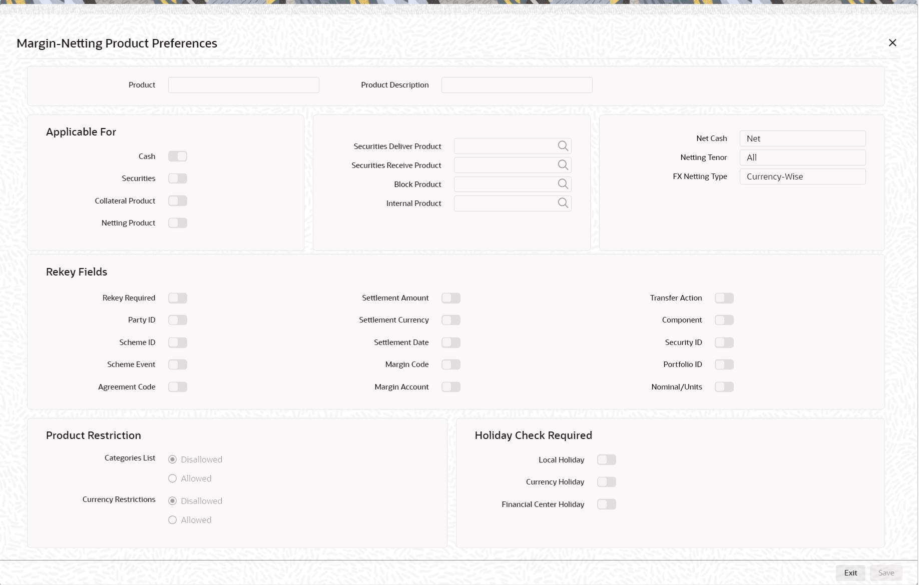 Margin Product for a REPO