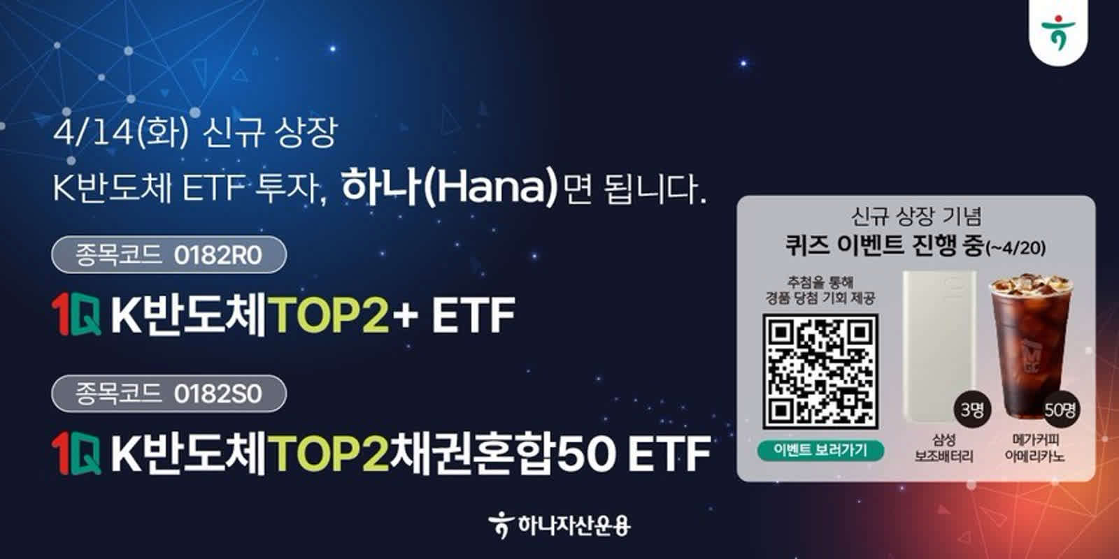하나자산운용, 삼성전자·SK하이닉스 기반 단일종목 레버리지 2종 상장